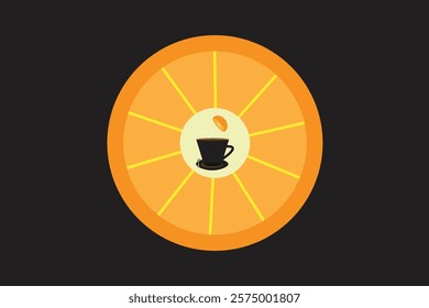 Restaurant logo orange color full vector