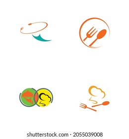 restaurant logo set vector illustration design template