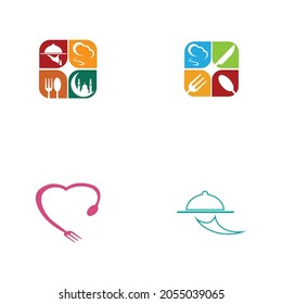 restaurant logo set vector illustration design template