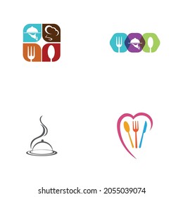 restaurant logo set vector illustration design template