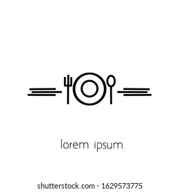 restaurant logo with a simple concept. suitable for various design purposes.
