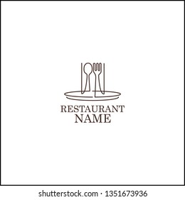 restaurant logo, spoon and fork