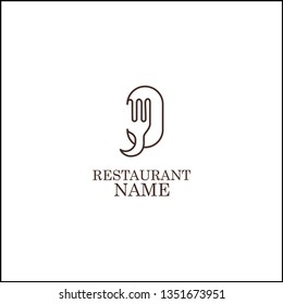 restaurant logo, spoon and fork