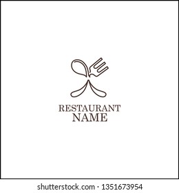 restaurant logo, spoon and fork