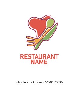 restaurant logo, spoon and fork