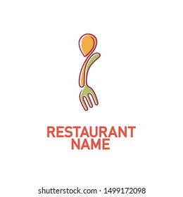 restaurant logo, spoon and fork
