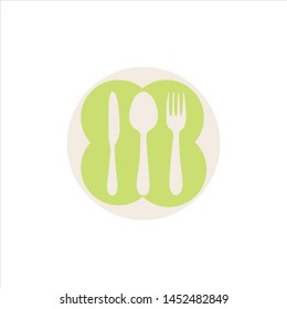 the restaurant logo with spoon and fork design