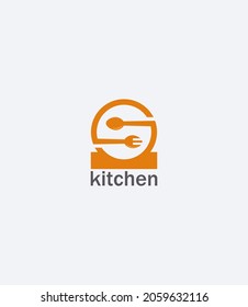 Restaurant logo with spoon and fork icon