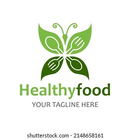 Restaurant logo with spoon and fork icon, simple modern concept.