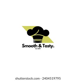 Restaurant-Logo mit Löffel- und Gabelsymbol,