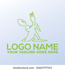 Restaurant-Logo mit Löffel und Gabel-Ikone, modernes Konzept der Linien Set von Gabel, Messer, Löffel. Menü "Logotyp". Im flachen Stil eingerichtet. Silhouette des Bestecks. Vektorillustration