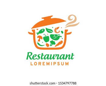 Restaurant logo symbol or icon template