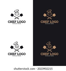 Restaurant Logo Template. Chef Cook Hat Symbol. suitable for company logo, print, digital, icon, apps, and other marketing material purpose.
