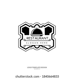 Design der Restaurantlogo-Vorlage einzeln auf weißem Hintergrund