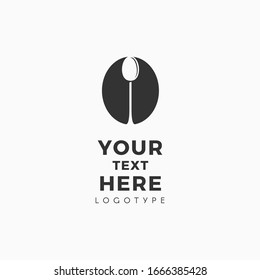 Vector de diseño de plantilla de logotipo de restaurante. Cuchara de oval