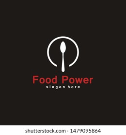 restaurant logo template, food design vector