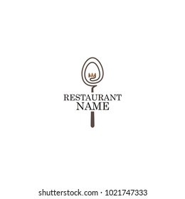 restaurant logo template with letter w