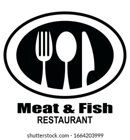 Restaurant logo template, menu restaurant isolated icon design