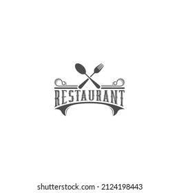 plantilla del logotipo del restaurante en fondo blanco