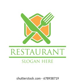 restaurant logo with text space for your slogan / tag line, vector illustration