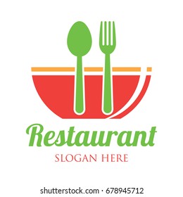 restaurant logo with text space for your slogan / tag line, vector illustration
