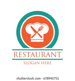 restaurant logo with text space for your slogan / tag line, vector illustration
