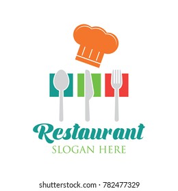 restaurant logo with text space for your slogan / tag line, vector illustration