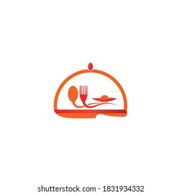 restaurant logo vector design illustration and background