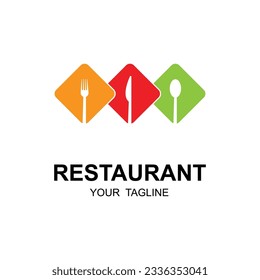 restaurant logo vector icon illustration design with slogan template