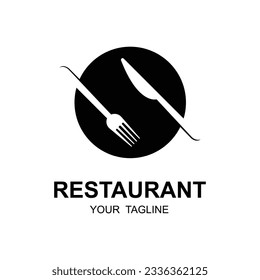restaurant logo vector icon illustration design with slogan template
