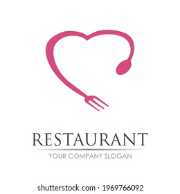 restaurant logo vector illustration design template