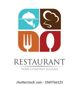 restaurant logo vector illustration design template