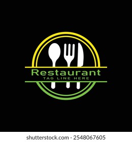 Restaurante logotipo vetor ilustração design modelo Stock Vetor.