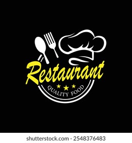 Restaurant logo vector illustration design template Stock.