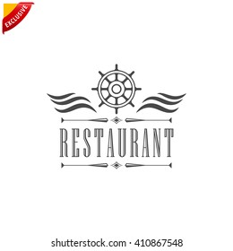 restaurant logo, vector restaurant menu, isolated restaurant sign 