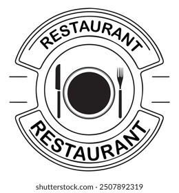 Restaurant-Logo, Vektorgrafik