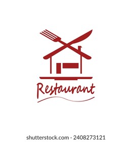Restaurant logo vector template illustration