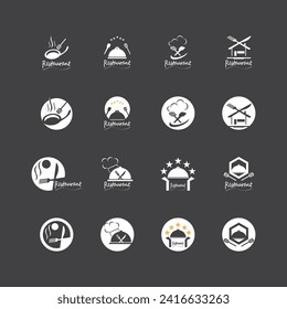 Ilustración del vector del logotipo del restaurante