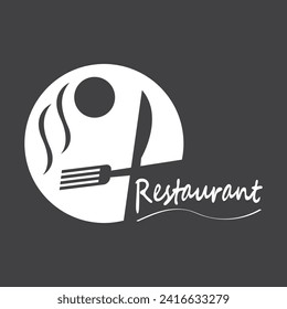 Restaurant logo vector template illustration