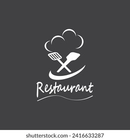 Restaurant logo vector template illustration