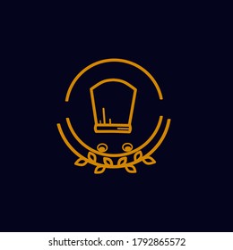 un logotipo de restaurante vectorial con un aspecto muy elegante y colores lujosos, perfecto para cualquier logotipo de café, restaurante, etc.