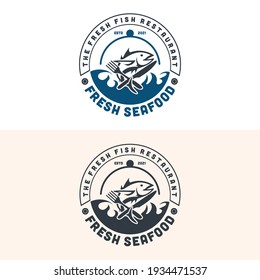 vintage mariscos logo ideas vectorial eps 10 descargar