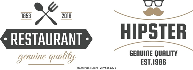 Restaurant logos featuring bird imagery and establishment years
