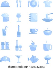 Restaurant lunch, illustration, vector on a white background.