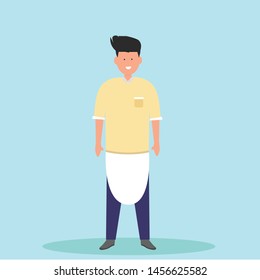 restaurant man staff character. vector design illustrations.