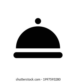Restaurantmehlservice, Vektorsymbol einzeln auf weißem Hintergrund