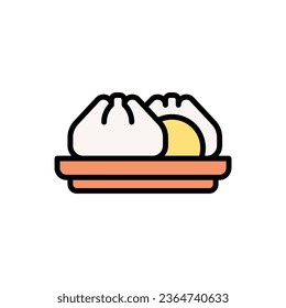 Restaurant Meat Bun Icon Vector Illustration