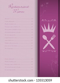 Restaurant menu