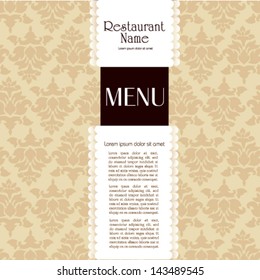 Restaurant menu