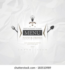 Restaurant menu.